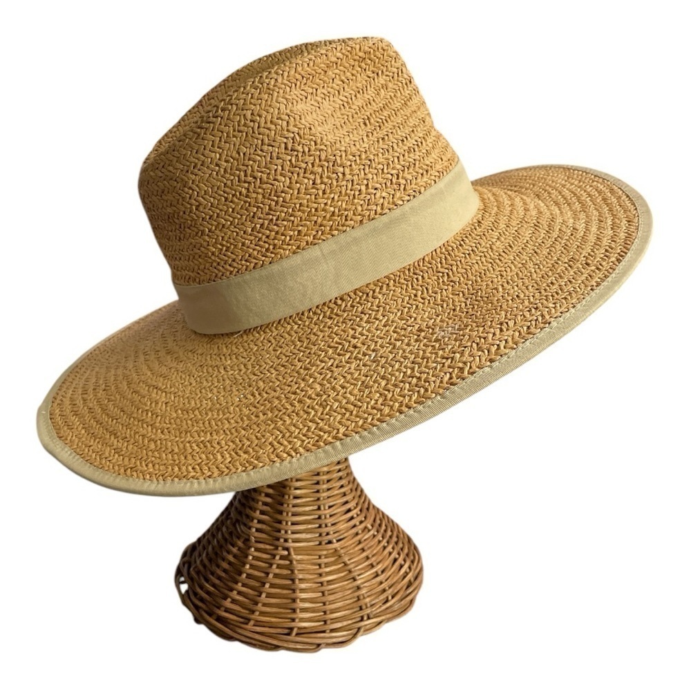 Olive and Pique toffee straw rancher hat Stylish Tan Straw Hat, Summer, Beach - Picture 4 of 12